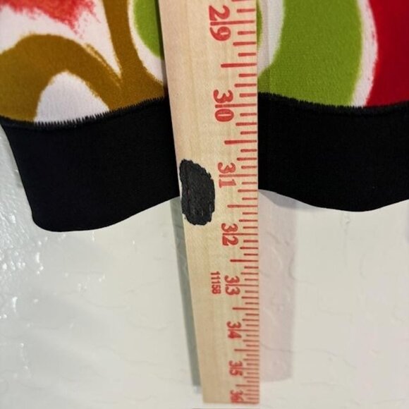 Eva Varro Tunic Shirt Womens Small Abstract Print V Neck 3/4 Sleeve Made USA - Picture 6 of 6